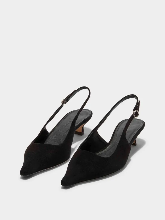 Women Catrina Suede Slingback Pumps Aeyde Slingbacks