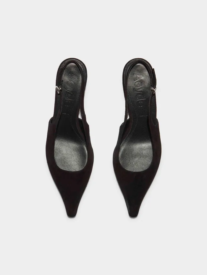 Women Catrina Suede Slingback Pumps Aeyde Slingbacks