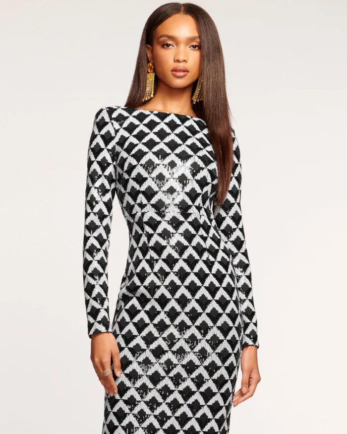 Women Celia Sequin Maxi Dress Black Checkmate Ramy Brook Dresses Women Celia Sequin Maxi Dress Black Checkmate Ramy Brook Dresses