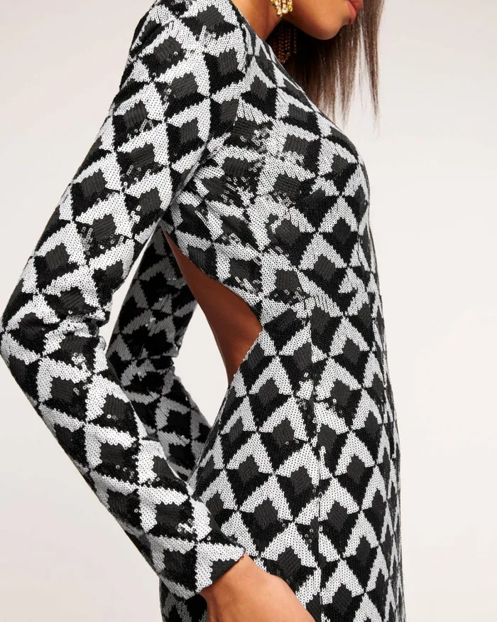 Women Celia Sequin Maxi Dress Black Checkmate Ramy Brook Dresses Women Celia Sequin Maxi Dress Black Checkmate Ramy Brook Dresses