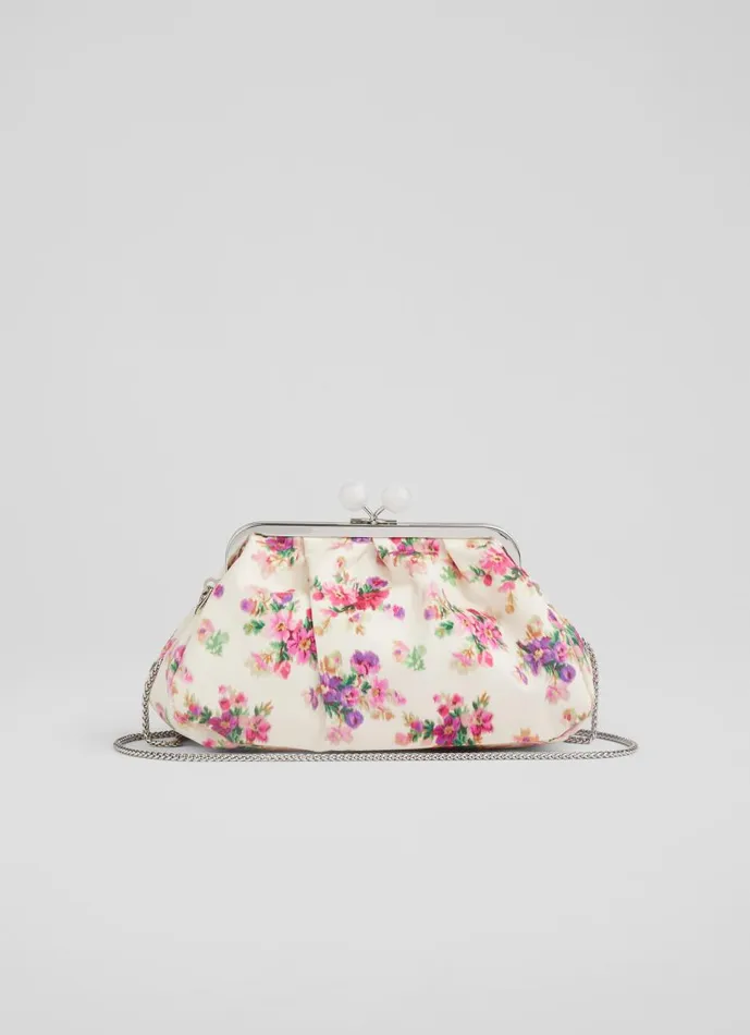 Women Clutch Bags LKBennett Lainey Bouquet Print Cotton Clutch Women Clutch Bags LKBennett Lainey Bouquet Print Cotton Clutch