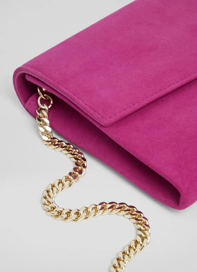 Women Clutch Bags LKBennett Layla Bright Burgundy Suede Envelope Clutch Women Clutch Bags LKBennett Layla Bright Burgundy Suede Envelope Clutch