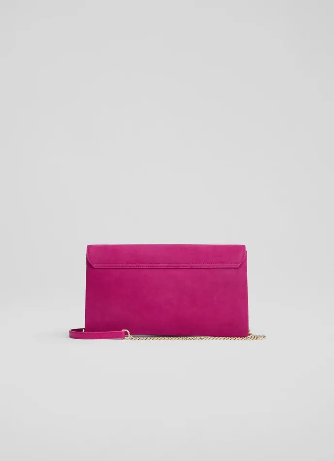 Women Clutch Bags LKBennett Layla Bright Burgundy Suede Envelope Clutch Women Clutch Bags LKBennett Layla Bright Burgundy Suede Envelope Clutch