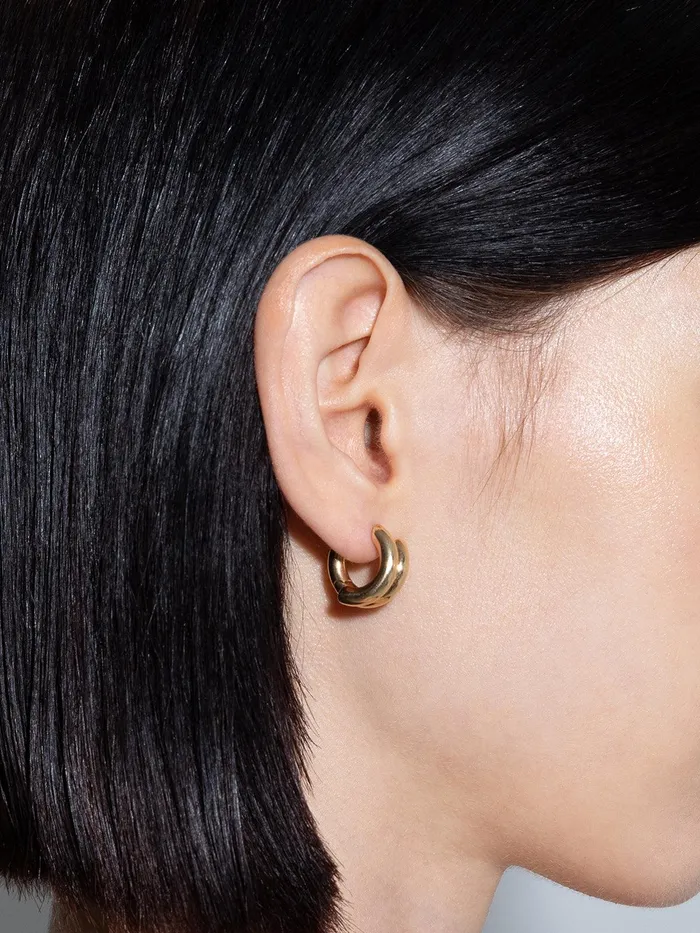 Women Clyde 18kt GoldPlated Hoop Earrings Aeyde Earrings
