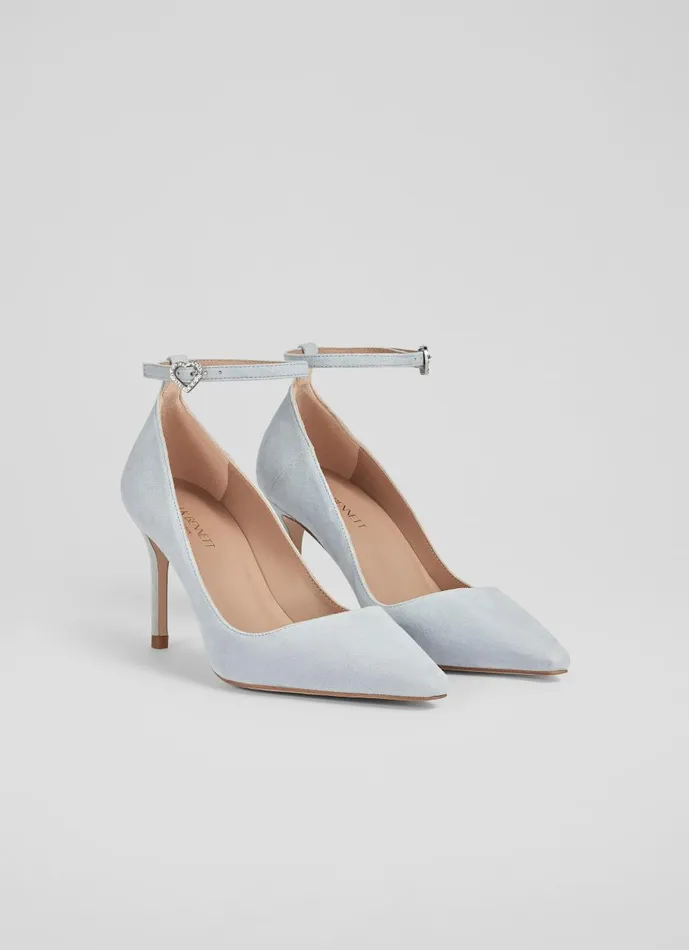 Women Court Shoes LKBennett Catelyn Aqua Suede Ankle Strap Closed Court Aqua Women Court Shoes LKBennett Catelyn Aqua Suede Ankle Strap Closed Court Aqua
