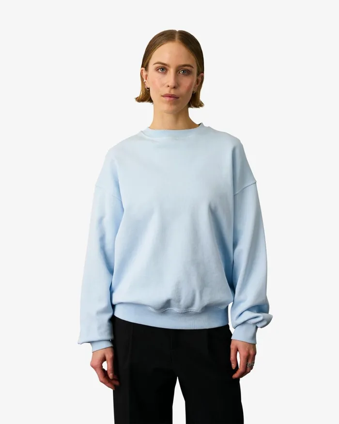 Women Crewneck Sweatshirts Colorful Standard Organic Oversized Crew Polar Blue