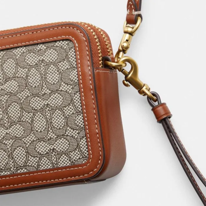Women Crossbody Wallets Coach Kira Crossbody In Micro Signature Jacquard Brasscocoa Burnished Amb Women Crossbody Wallets Coach Kira Crossbody In Micro Signature Jacquard Brasscocoa Burnished Amb