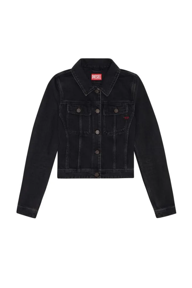 Women DeSlimmy Trucker Jacket Blackdark Grey Diesel Outerwear And Jackets Women DeSlimmy Trucker Jacket Blackdark Grey Diesel Outerwear And Jackets