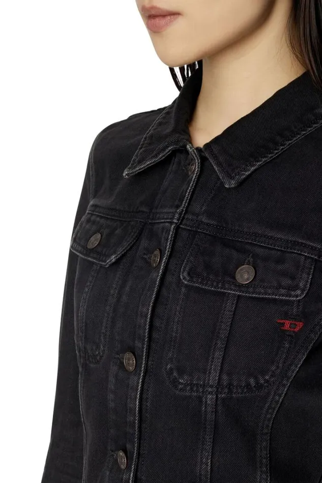 Women DeSlimmy Trucker Jacket Blackdark Grey Diesel Outerwear And Jackets Women DeSlimmy Trucker Jacket Blackdark Grey Diesel Outerwear And Jackets