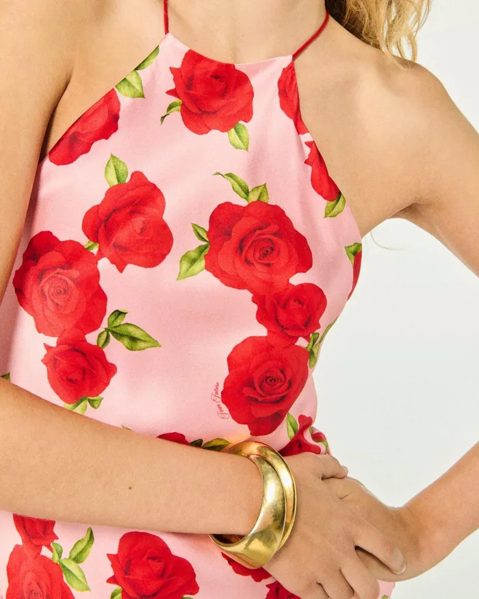 Women Dresses and Jumpsuits From Future Selena Short Strap Dress Hot Roses