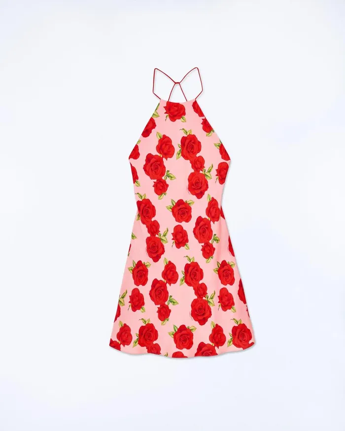 Women Dresses and Jumpsuits From Future Selena Short Strap Dress Hot Roses