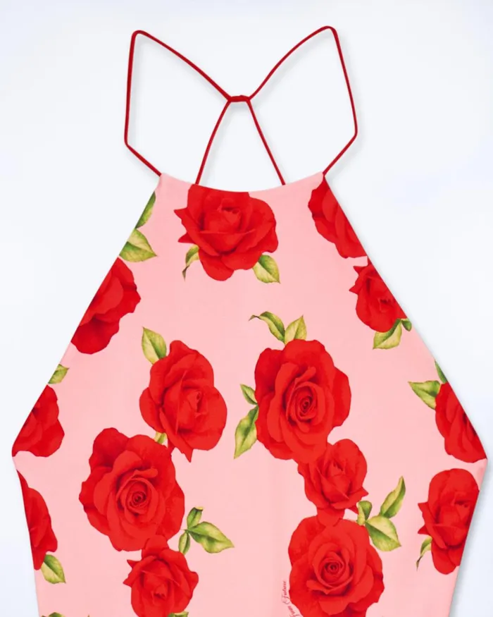 Women Dresses and Jumpsuits From Future Selena Short Strap Dress Hot Roses