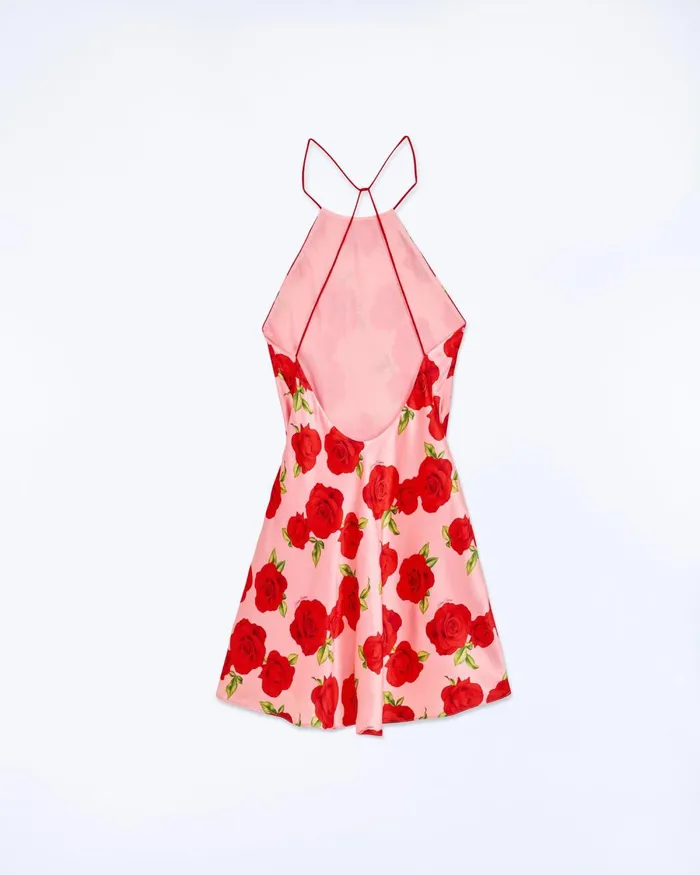 Women Dresses and Jumpsuits From Future Selena Short Strap Dress Hot Roses