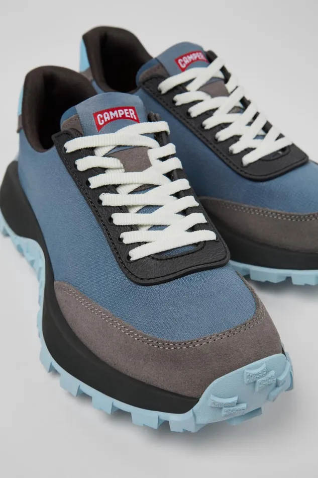 Women Drift Trail VIBRAM Gray Textile And Nubuck Sneakers Camper Sneakers