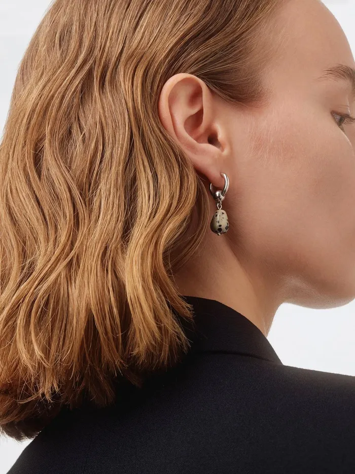 Women Elvin Diaspro Dalmata And PalladiumPlated Earrings Aeyde Earrings