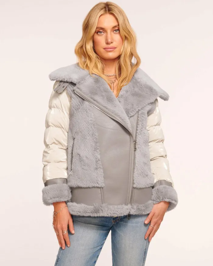 Women Evelynn Puffer Jacket Grey Ramy Brook Jackets