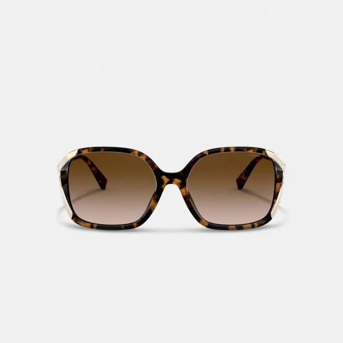 Women Eyewear Coach Oversized Horse And Carriage Sunglasses Dark Tortoise