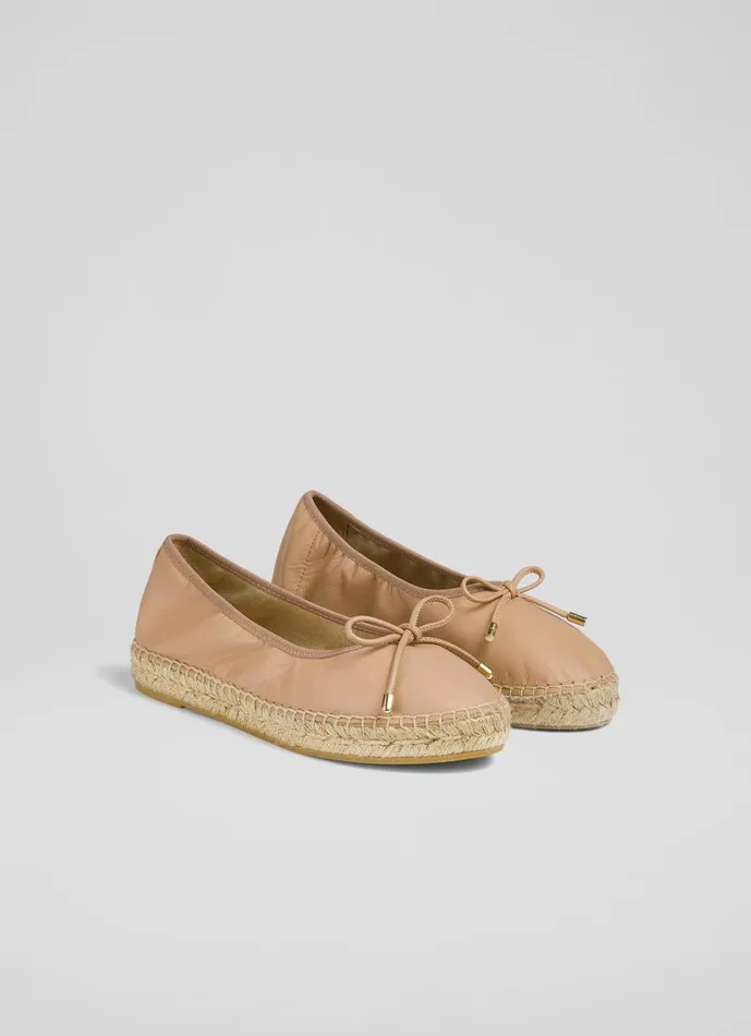Women Flats LKBennett Taleena Beige Ballet Espadrille Trench Women Flats LKBennett Taleena Beige Ballet Espadrille Trench