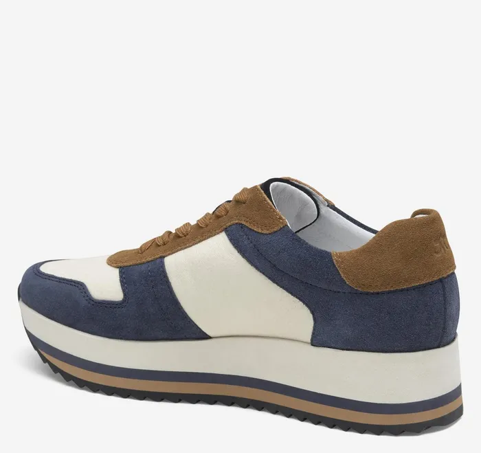 Women Gracie Colorblock LaceUp Navy Suedebone Calfskin JohnstonandMurphy Sneakers Women Gracie Colorblock LaceUp Navy Suedebone Calfskin JohnstonandMurphy Sneakers
