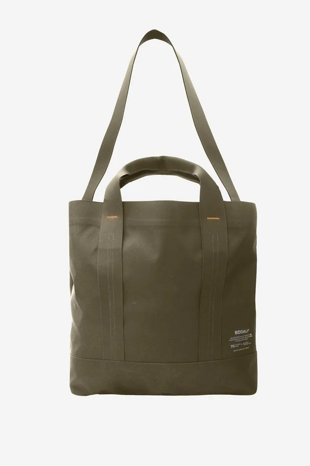 Women Green Bonded L Shopper Bag Ecoalf Handbags