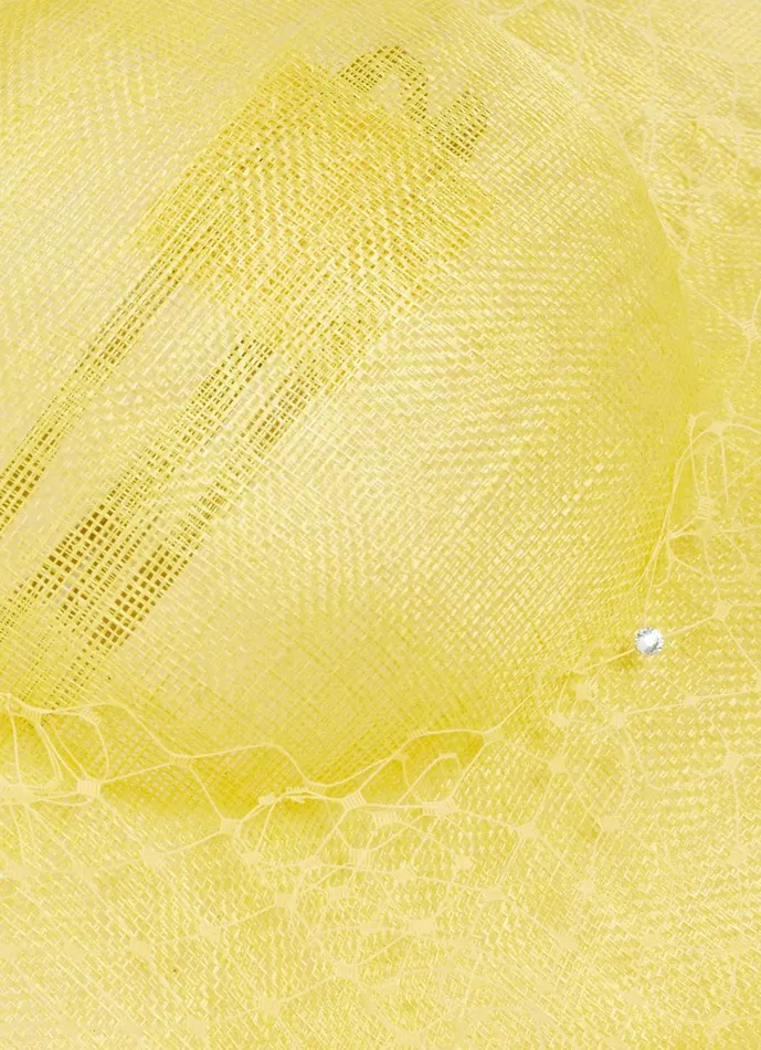 Women Hats and Fascinators LKBennett Annalise Lemon Mesh Wide Brim Fascinator Women Hats and Fascinators LKBennett Annalise Lemon Mesh Wide Brim Fascinator