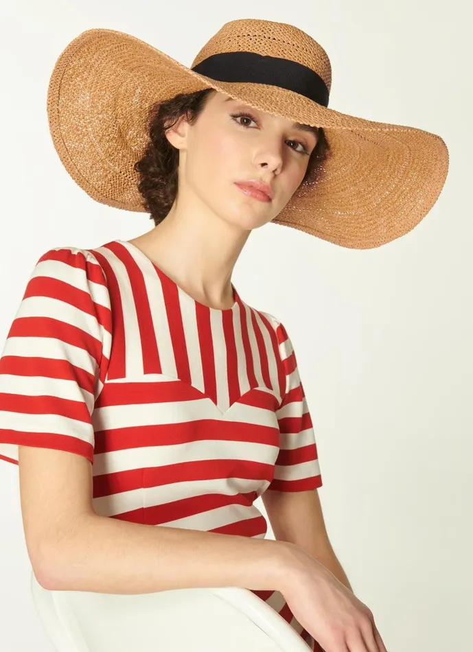 Women Hats and Fascinators LKBennett Saffron Straw Floppy Sun Hat
