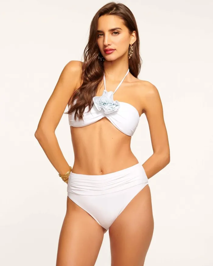 Women Ivo Ruched Bikini Bottom Perfect Pink Ramy Brook Swimwear Women Ivo Ruched Bikini Bottom Perfect Pink Ramy Brook Swimwear