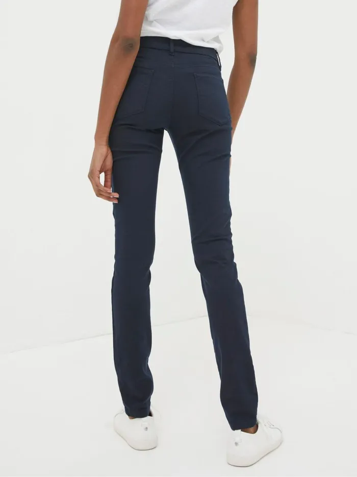 Women Jeans Fat Face Navy Five Pocket Jeggings