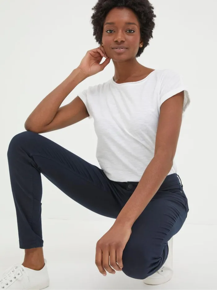 Women Jeans Fat Face Navy Five Pocket Jeggings