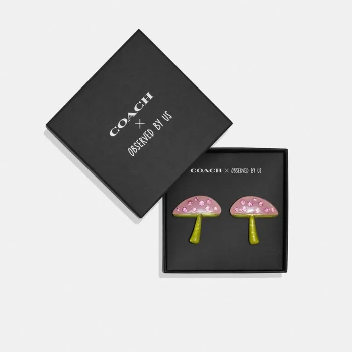 Women Jewelry Coach Coach X Observed By Us Mushroom Stud Earrings Goldpink Multi Women Jewelry Coach Coach X Observed By Us Mushroom Stud Earrings Goldpink Multi