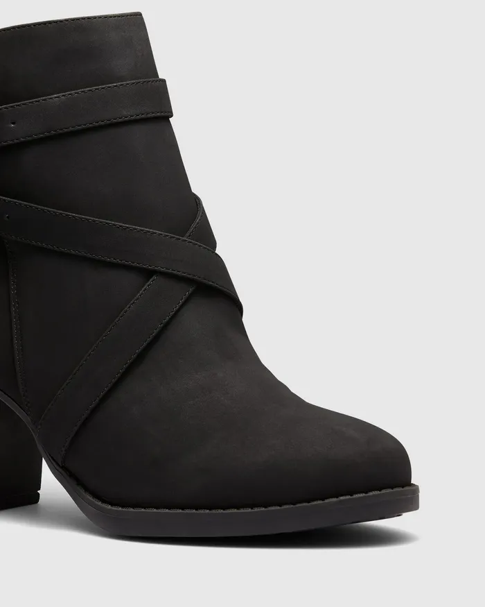 Women JORGIE BLACK Ankle Boots NOVO Shoes