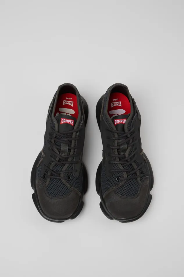 Women Karst Sorona Gray And Black Textile Sneaker Camper Sneakers Women Karst Sorona Gray And Black Textile Sneaker Camper Sneakers