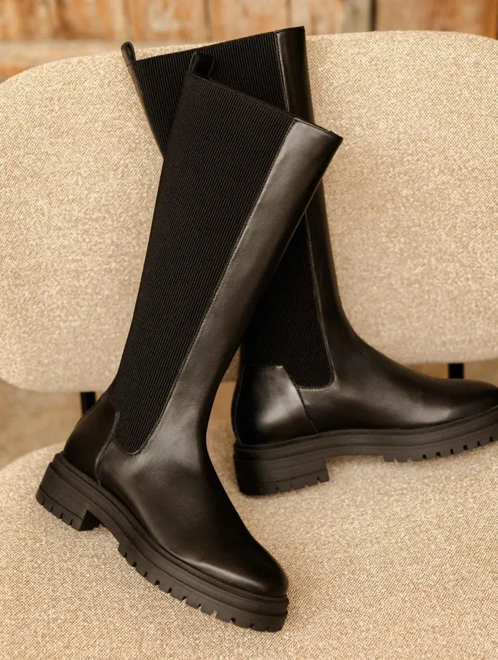 Women Knee High Boots Bobbies Naomi Passion Black