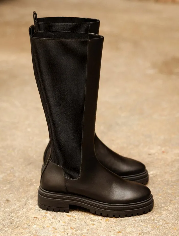 Women Knee High Boots Bobbies Naomi Passion Black