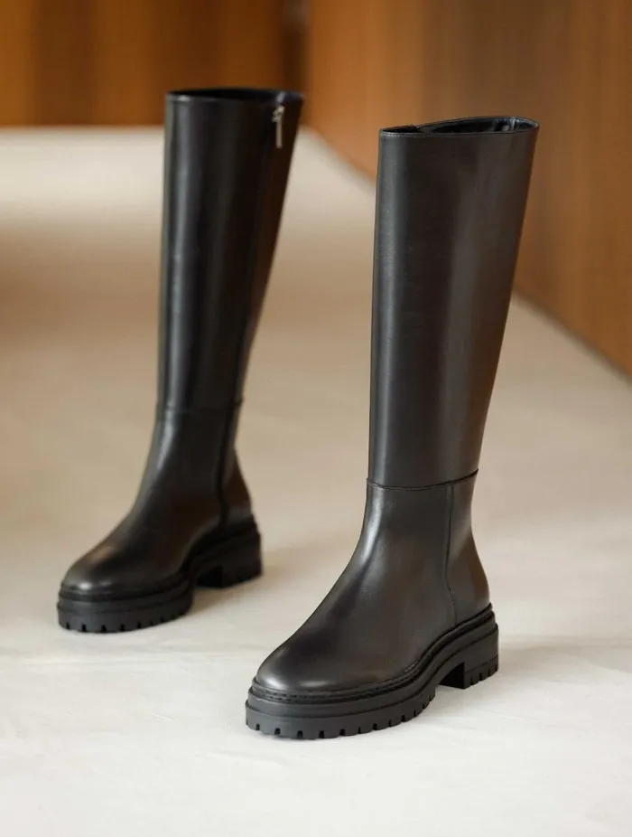 Women Knee High Boots Bobbies Perry Passion Black