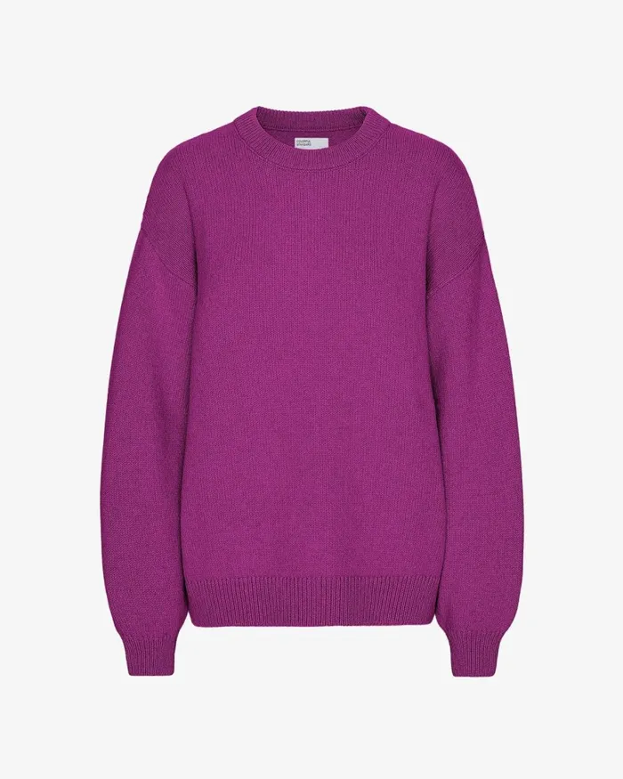 Women Knit Sweaters Colorful Standard Oversized Merino Wool Crew Magenta Blaze Women Knit Sweaters Colorful Standard Oversized Merino Wool Crew Magenta Blaze