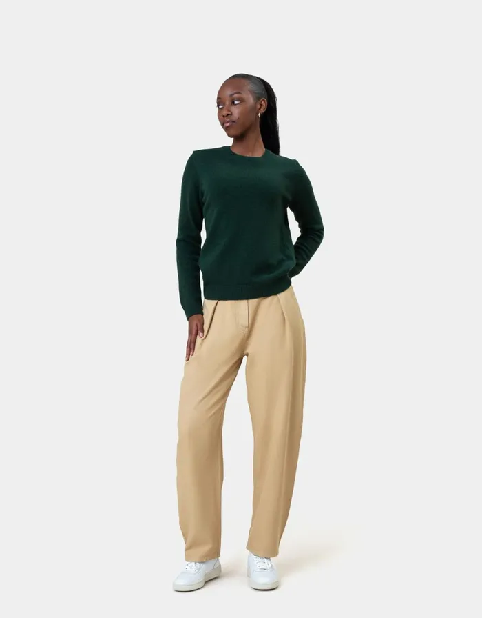 Women Knit Sweaters Colorful Standard Women Classic Merino Wool Crew Deep Black