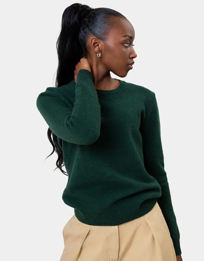 Women Knit Sweaters Colorful Standard Women Classic Merino Wool Crew Ivory White