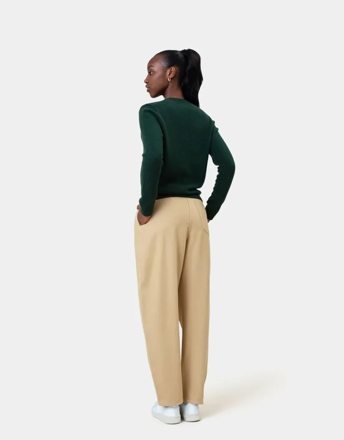 Women Knit Sweaters Colorful Standard Women Classic Merino Wool Crew Ivory White