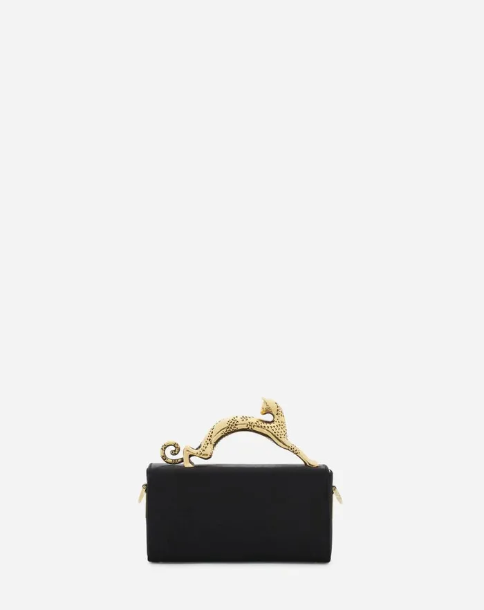 Women Lanvin Crossbody Bags and Shoulder Bags Nano Pencil Cat Bag In Velvet Black
