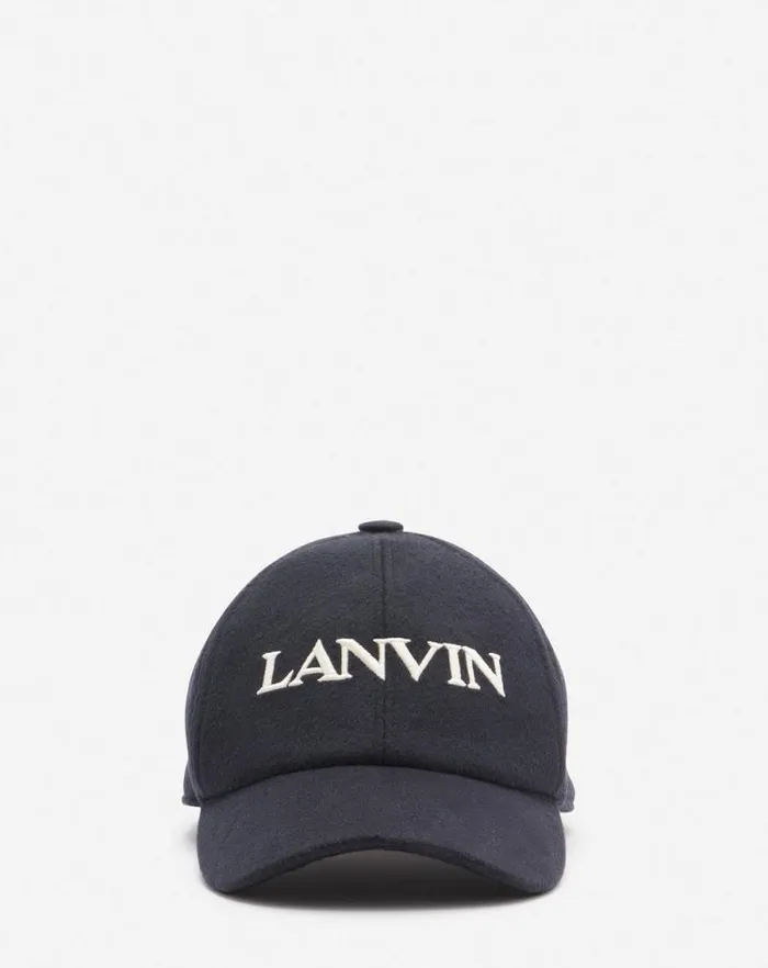 Women Lanvin Hats Lanvin Wool Cap Navy Blue
