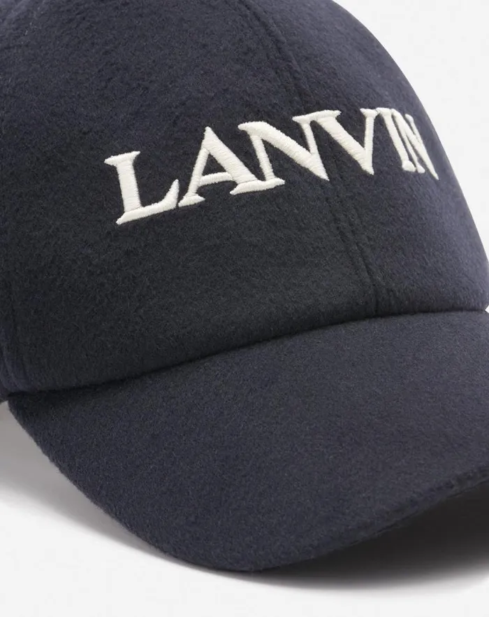 Women Lanvin Hats Lanvin Wool Cap Navy Blue