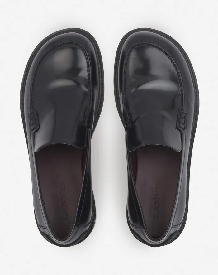 Women Lanvin Loafers Spinto Loafers In Glossy Leather Black Women Lanvin Loafers Spinto Loafers In Glossy Leather Black
