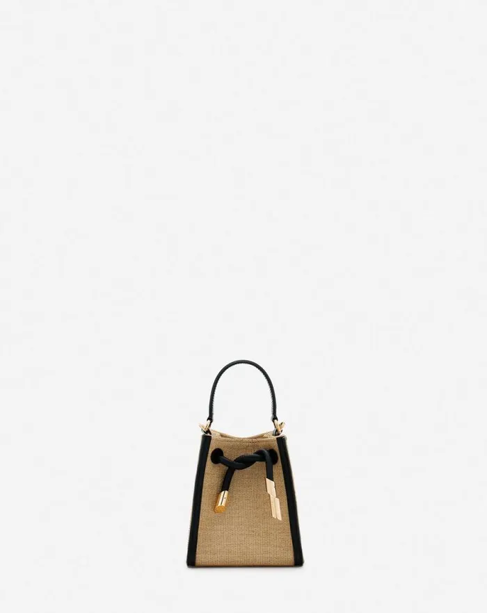 Women Lanvin Mini Bags and Clutches Sequence Hobo Nano Raffia Bag Naturalblack Women Lanvin Mini Bags and Clutches Sequence Hobo Nano Raffia Bag Naturalblack