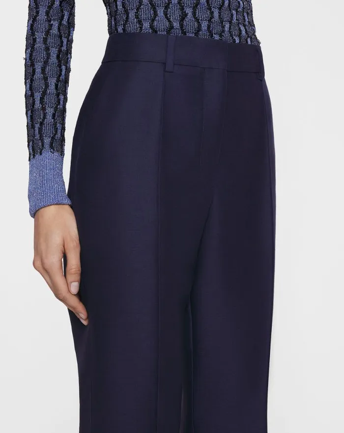 Women Lanvin Pants Flared Cropped Pants Midnight Blue Women Lanvin Pants Flared Cropped Pants Midnight Blue