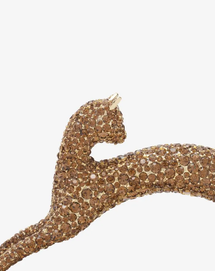 Women Lanvin Pencil Nano Pencil Cat Bag In Leather And Rhinestone Desert Women Lanvin Pencil Nano Pencil Cat Bag In Leather And Rhinestone Desert