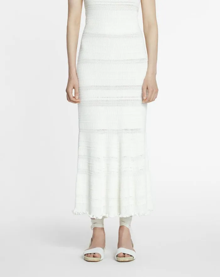 Women Lanvin Skirts and Shorts Cotton Midi Skirt Ecru Women Lanvin Skirts and Shorts Cotton Midi Skirt Ecru