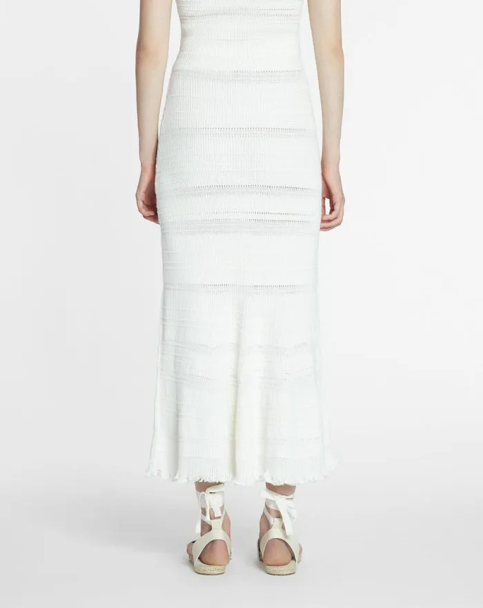 Women Lanvin Skirts and Shorts Cotton Midi Skirt Ecru Women Lanvin Skirts and Shorts Cotton Midi Skirt Ecru