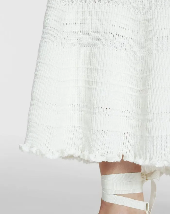 Women Lanvin Skirts and Shorts Cotton Midi Skirt Ecru Women Lanvin Skirts and Shorts Cotton Midi Skirt Ecru