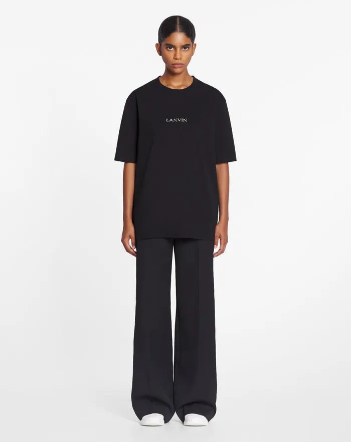Women Lanvin TShirts and Sweatshirts Unisex Lanvin Logo Tshirt Black Women Lanvin TShirts and Sweatshirts Unisex Lanvin Logo Tshirt Black